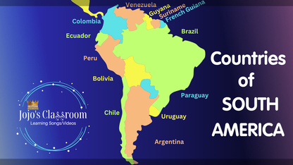 South America Geography Memory SONG, VIDEO, Maps & Bonuses!