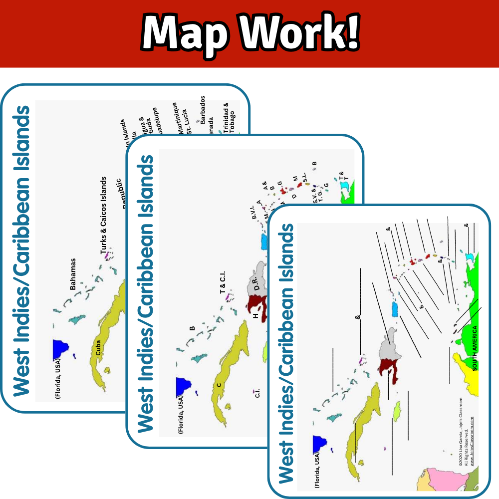 West Indies/ Caribbean Islands Geography Memory SONG, VIDEO, Maps & Bonuses!