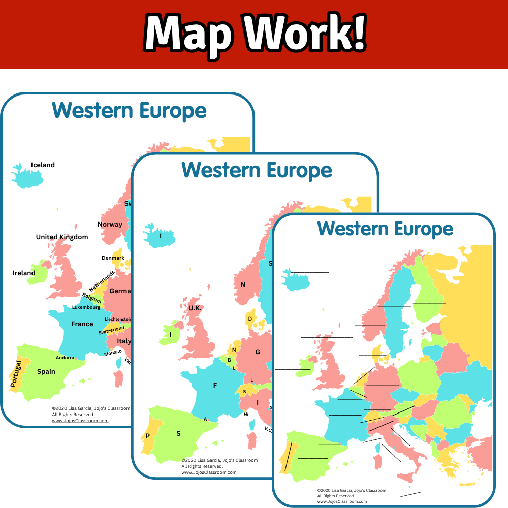 Western Europe Geography Memory SONG, VIDEO, Maps & Bonuses!
