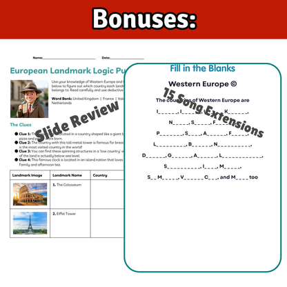 Western Europe Geography Memory SONG, VIDEO, Maps & Bonuses!