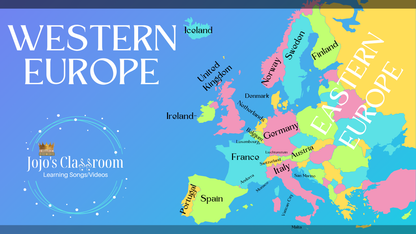 Western Europe Geography Memory SONG, VIDEO, Maps & Bonuses!