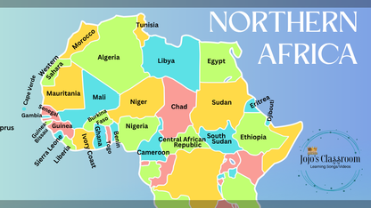 Northern Africa Geography Memory SONG, VIDEO, Maps & Bonuses!
