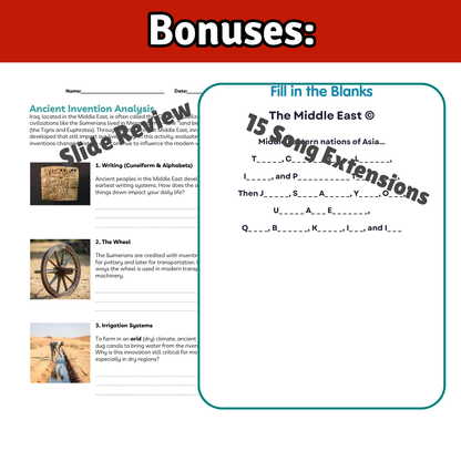 Middle East Geography Memory SONG, VIDEO, Maps & Bonuses!