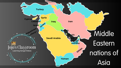 Middle East Geography Memory SONG, VIDEO, Maps & Bonuses!