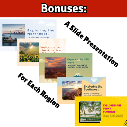 50 United States SONG, VIDEO, MAPS, & Bonus Slides/Activity Sheets