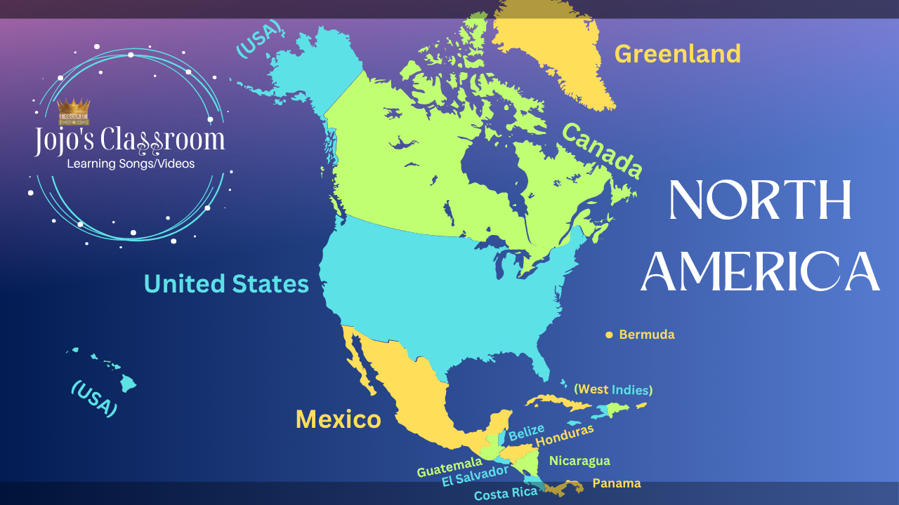 North America Geography Memory SONG, VIDEO, Maps & Bonuses