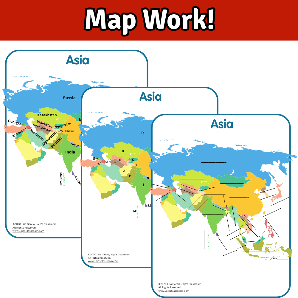 Asia Geography Memory SONG, VIDEO, Maps & Bonuses!