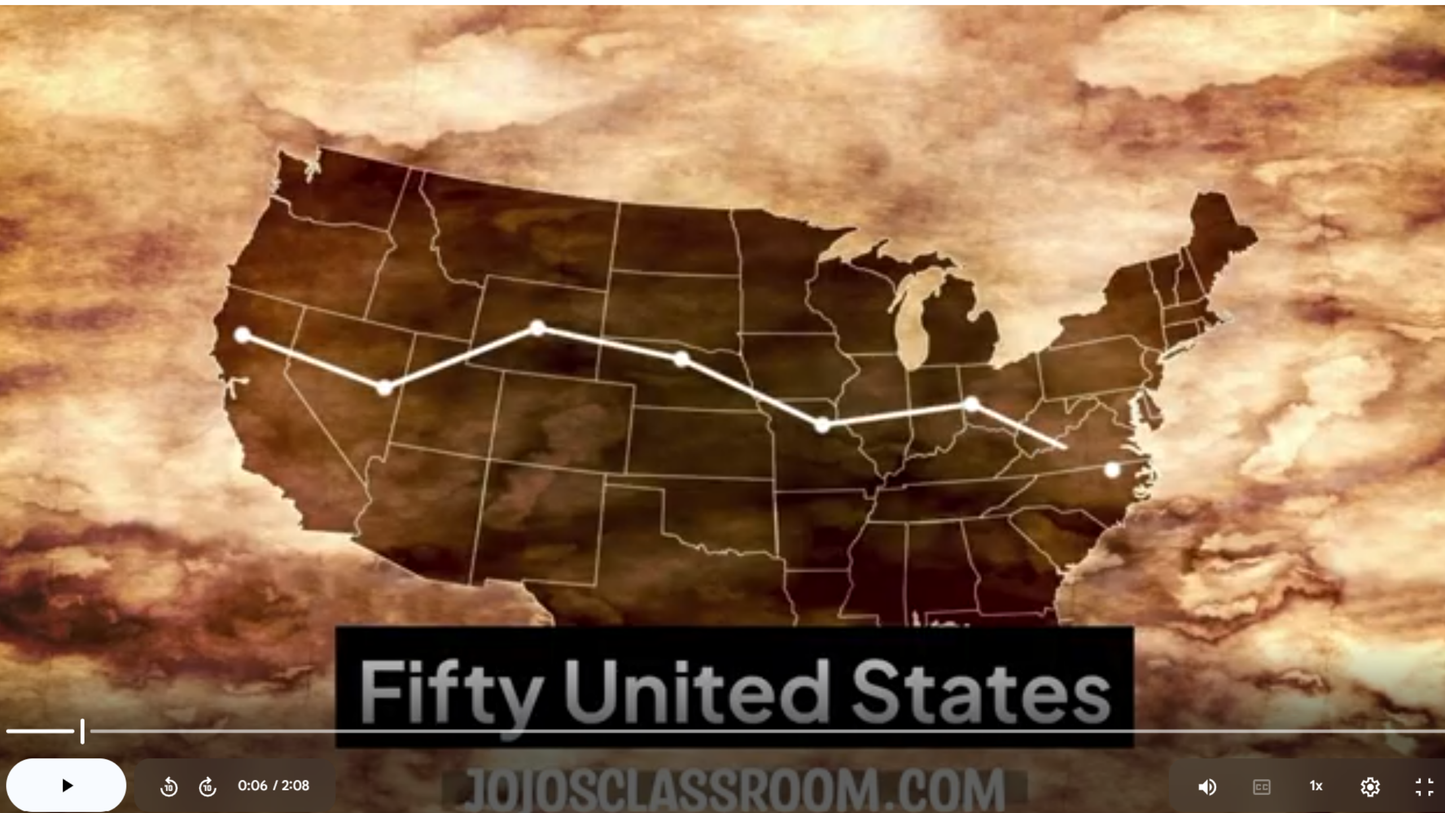 50 United States SONG, VIDEO, MAPS, & Bonus Slides/Activity Sheets
