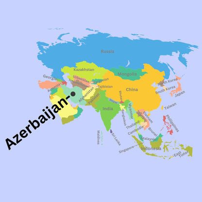 Asia Geography Memory SONG, VIDEO, Maps & Worksheets