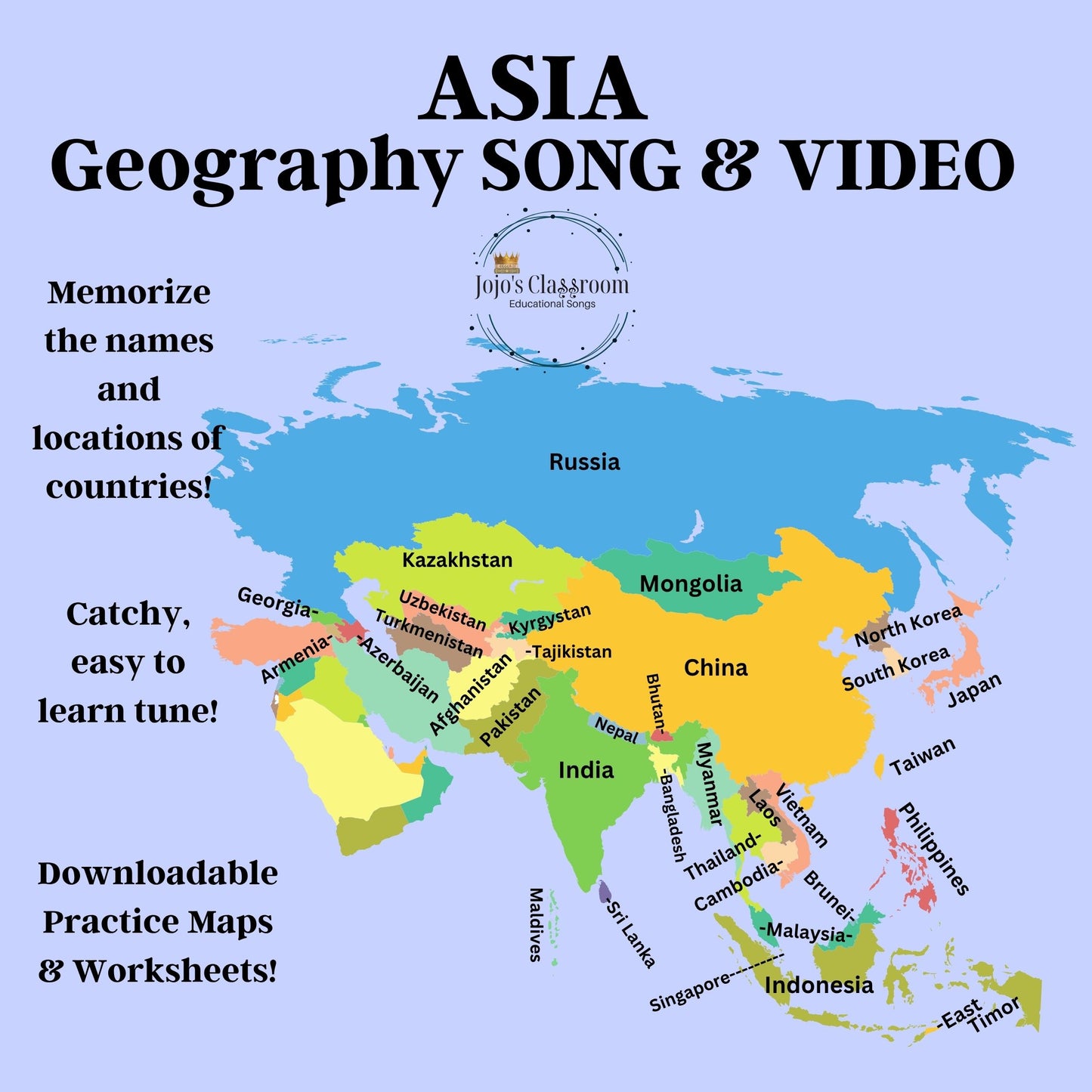 Countries of the World AUDIO and VIDEO BUNDLE with Maps and Study Pages
