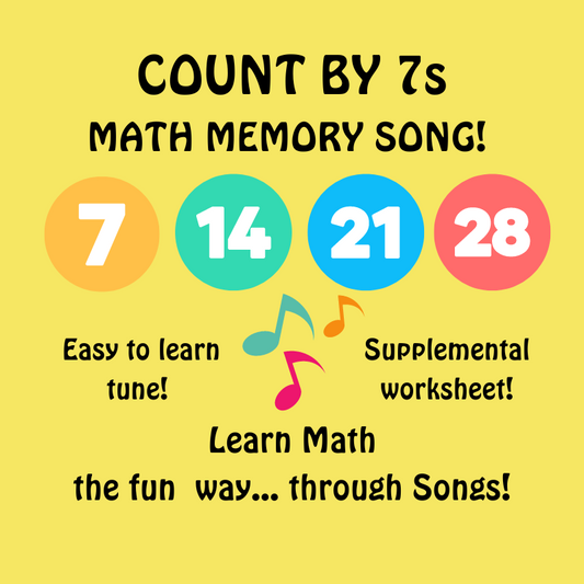 Count By 7s Math Memory SONG & Worksheet