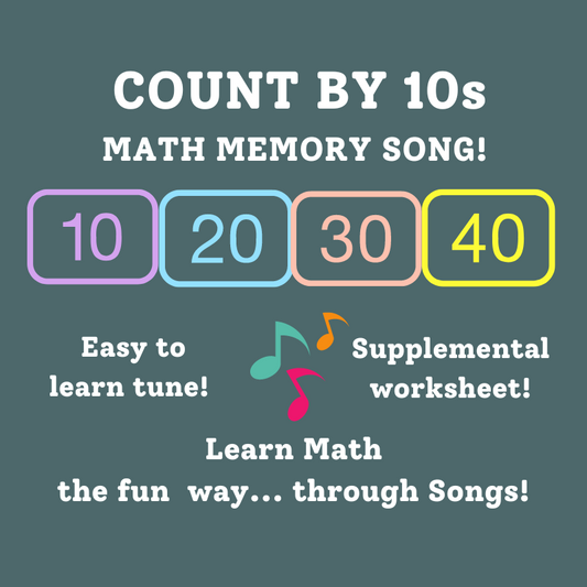 Count By 10s Math Learning SONG & Worksheet