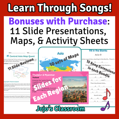 Countries of the World AUDIO and VIDEO BUNDLE with Maps and Bonuses!