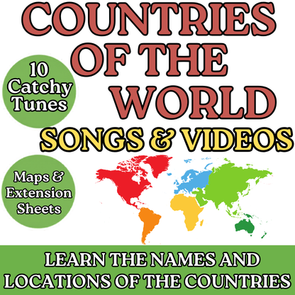 Countries of the World AUDIO and VIDEO BUNDLE with Maps and Bonuses!