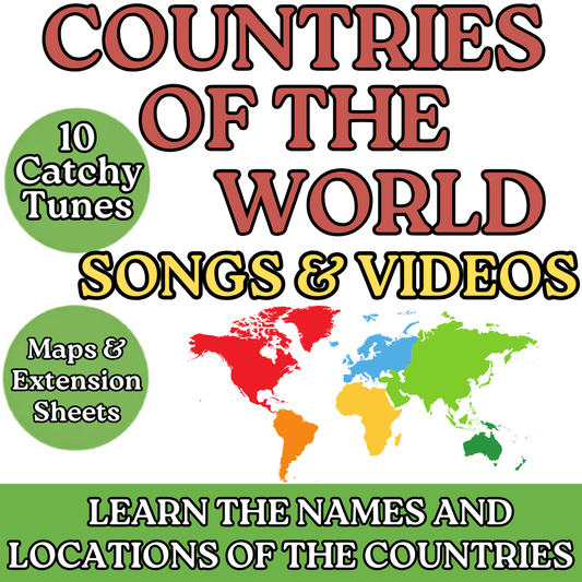 Countries of the World AUDIO and VIDEO BUNDLE with Maps and Bonuses!