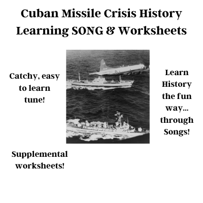 Cuban Missile Crisis History Learning SONG & Worksheets