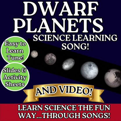 Dwarf Planets Science SONG, VIDEO, & Bonus Slides, Worksheets
