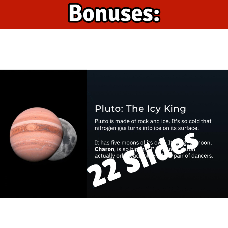 Dwarf Planets Science SONG, VIDEO, & Bonus Slides, Worksheets