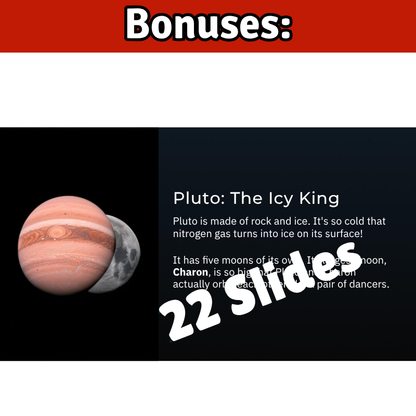 Dwarf Planets Science SONG, VIDEO, & Bonus Slides, Worksheets