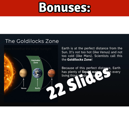 Planet Earth Science SONG, VIDEO, & Bonus Slides, Worksheets