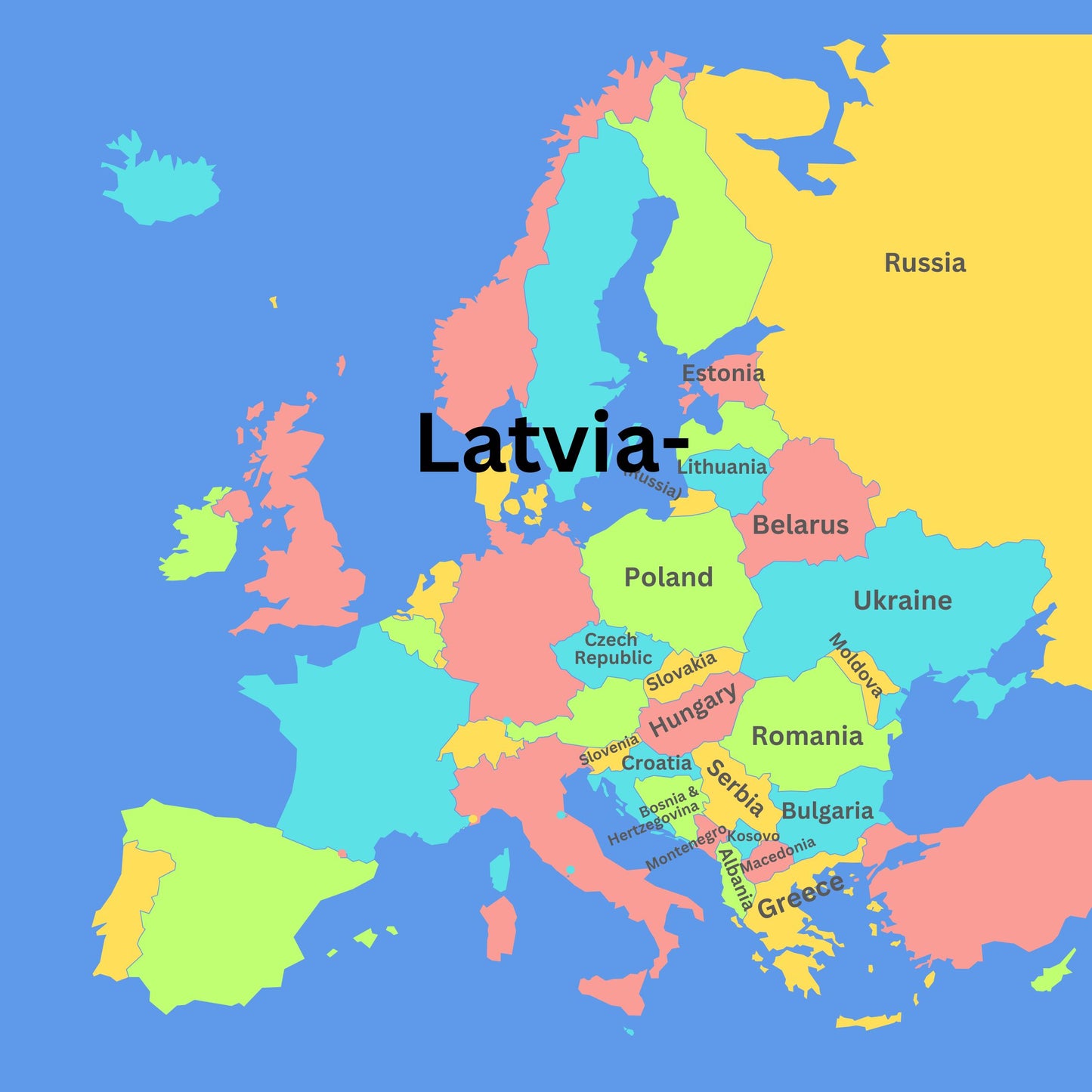 Eastern Europe Geography Memory SONG, VIDEO, Maps & Worksheets