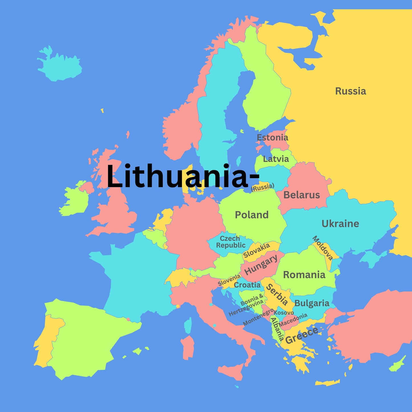 Eastern Europe Geography Memory SONG, VIDEO, Maps & Worksheets
