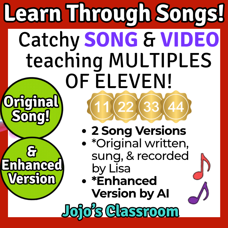 11’s Math SONG, VIDEO, & Bonus Slides, Extension Sheets