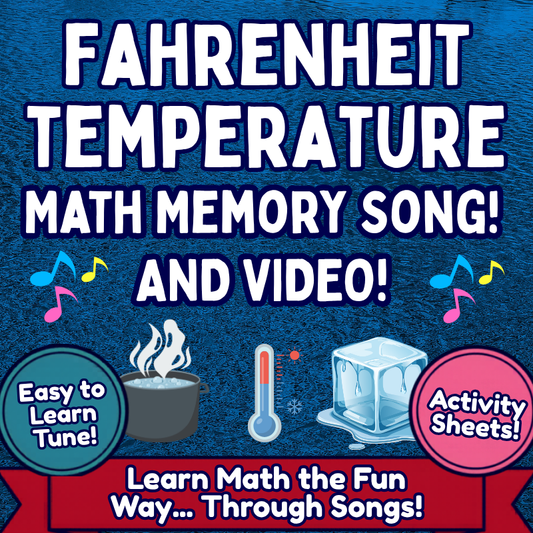 Fahrenheit Temperature Math SONG, VIDEO, & Bonus Slides, Extension Sheets