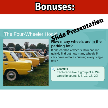 4’s Math SONG, VIDEO, & Bonus Slides, Extension Sheets