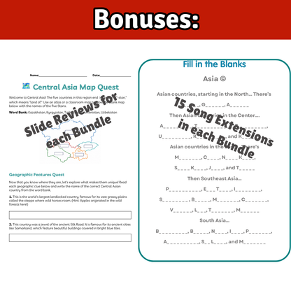 Countries of the World AUDIO and VIDEO BUNDLE with Maps and Bonuses!