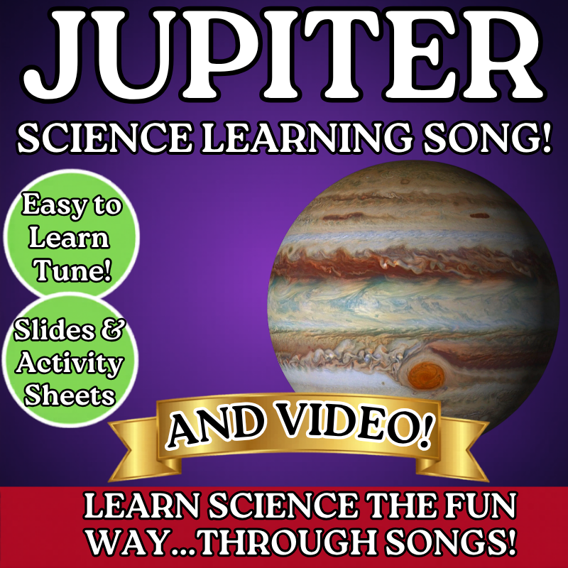 Jupiter Science SONG, VIDEO, & Bonus Slides, Worksheets