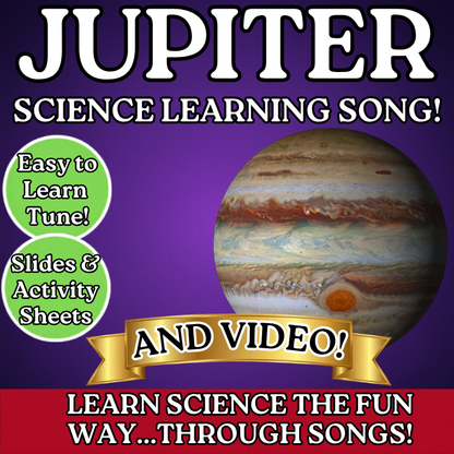 Jupiter Science SONG, VIDEO, & Bonus Slides, Worksheets