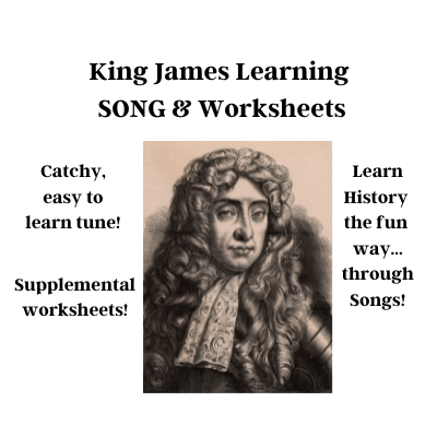 King James History Learning SONG & Worksheets