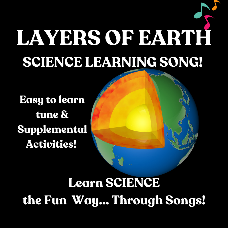 Layers of the Earth Science Learning SONG & Supplemental Activities