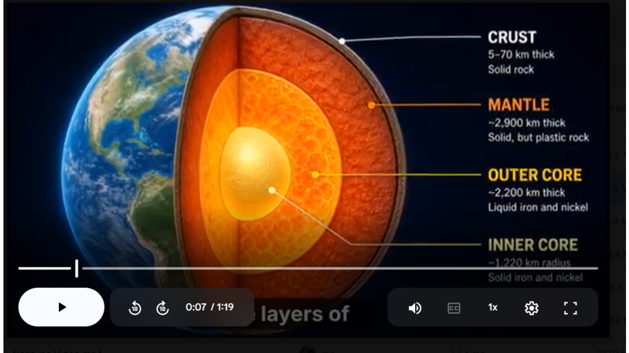 Layers of EARTH Science SONG, VIDEO, & Bonus Slides, Worksheets