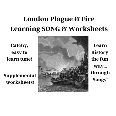 London Plague and Fire History Learning SONG & Worksheets