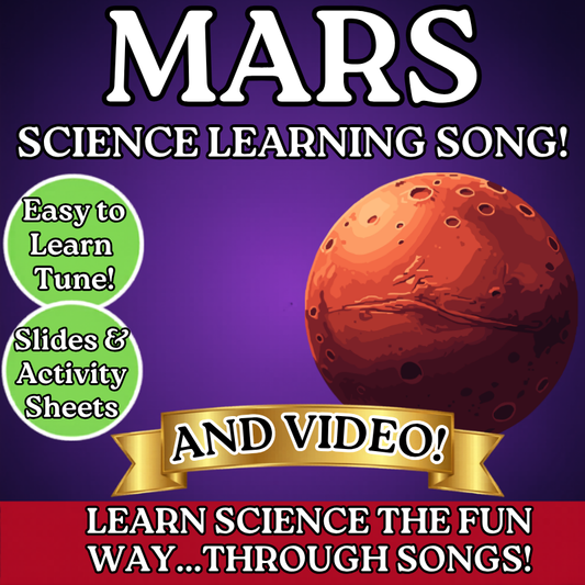 Mars Science SONG, VIDEO, & Bonus Slides, Worksheets