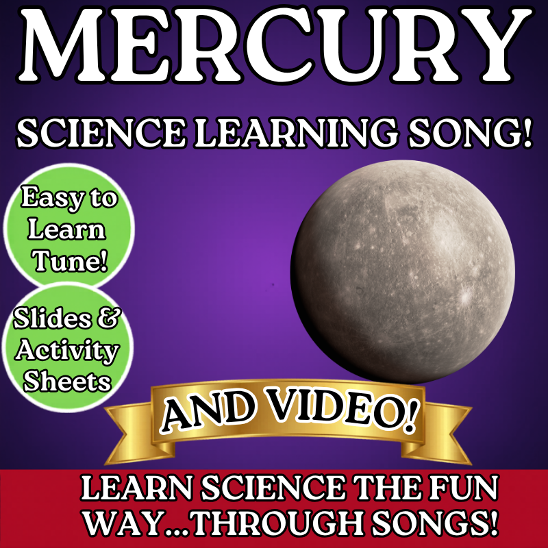 Mercury Science SONG, VIDEO, & Bonus Slides, Worksheets
