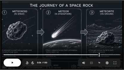 Meteorites Science SONG, VIDEO, & Bonus Slides, Worksheets
