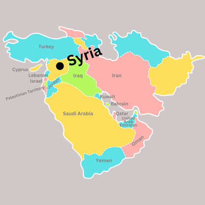 Middle East Geography Memory SONG, VIDEO, Maps & Worksheets