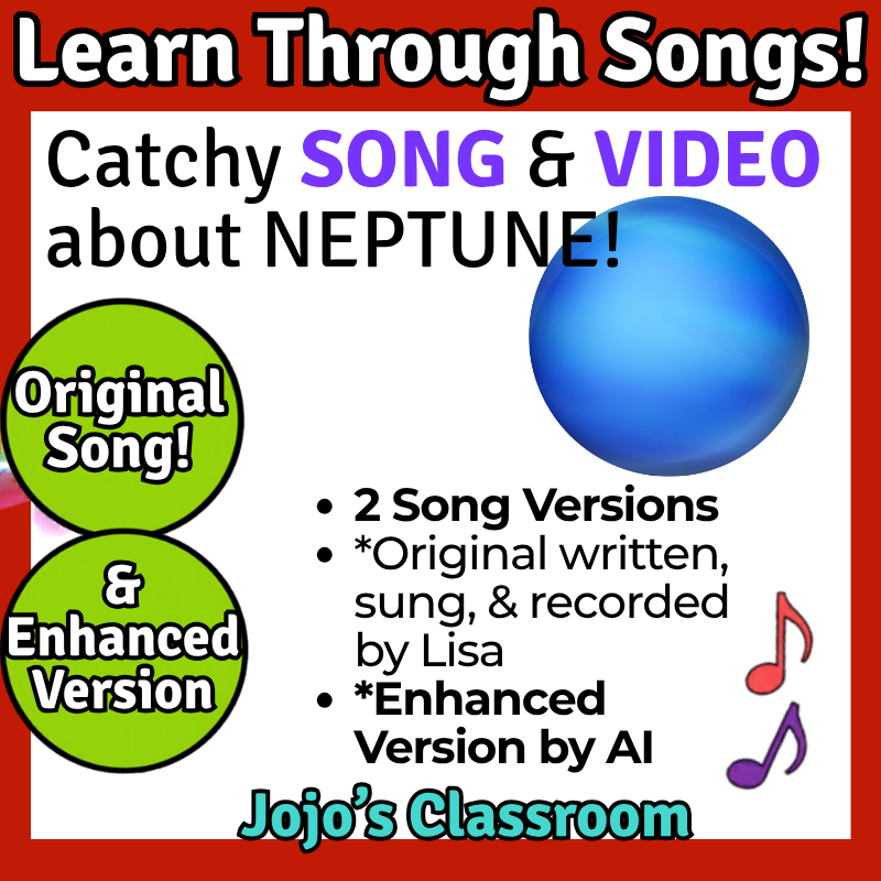 Neptune Science SONG, VIDEO, & Bonus Slides, Worksheets