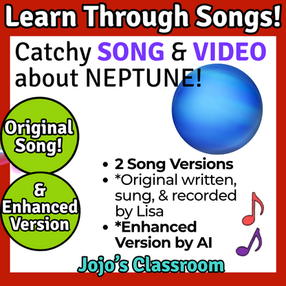 Neptune Science SONG, VIDEO, & Bonus Slides, Worksheets