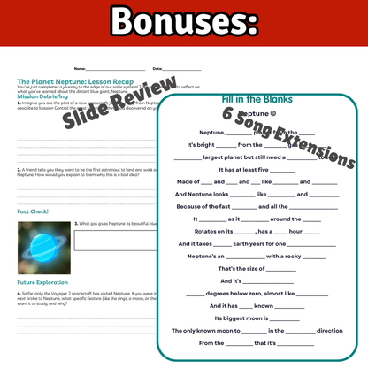 Neptune Science SONG, VIDEO, & Bonus Slides, Worksheets