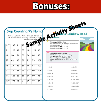 9’s Math SONG, VIDEO, & Bonus Slides, Extension Sheets