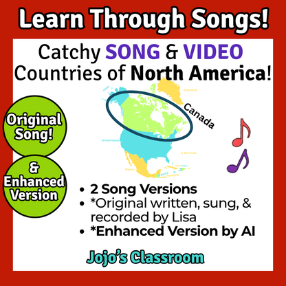 North America Geography Memory SONG, VIDEO, Maps & Bonuses