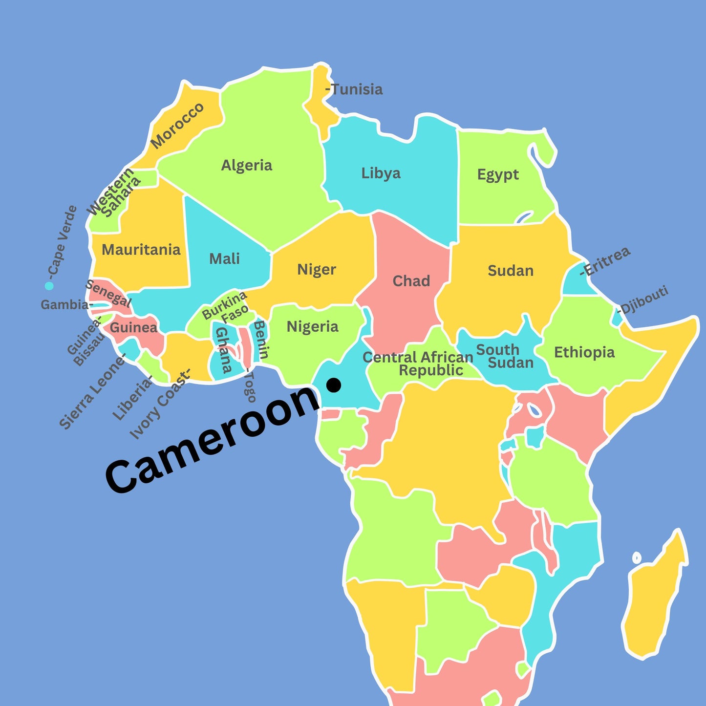 Northern Africa Geography Memory SONG, VIDEO, Maps & Worksheets