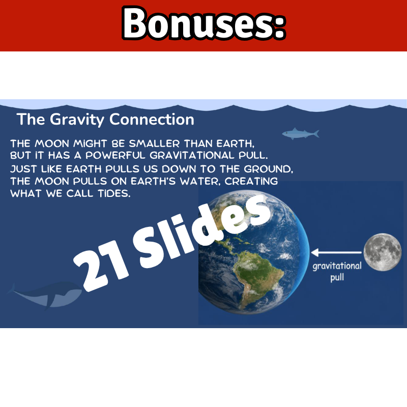 Ocean Tides Science SONG, VIDEO, & Bonus Slides, Worksheets