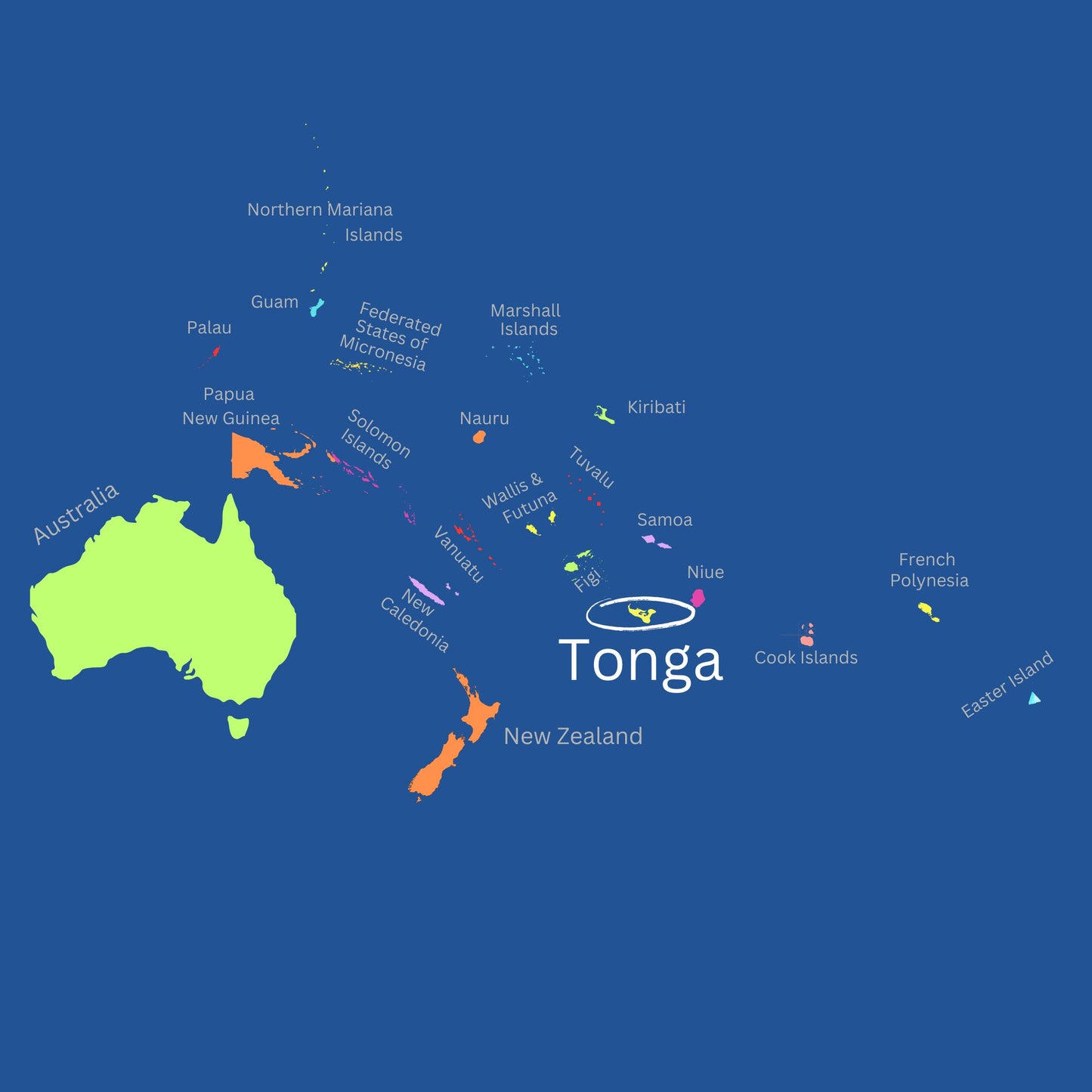 South Pacific/Oceana Geography Memory SONG, VIDEO, Maps & Worksheets