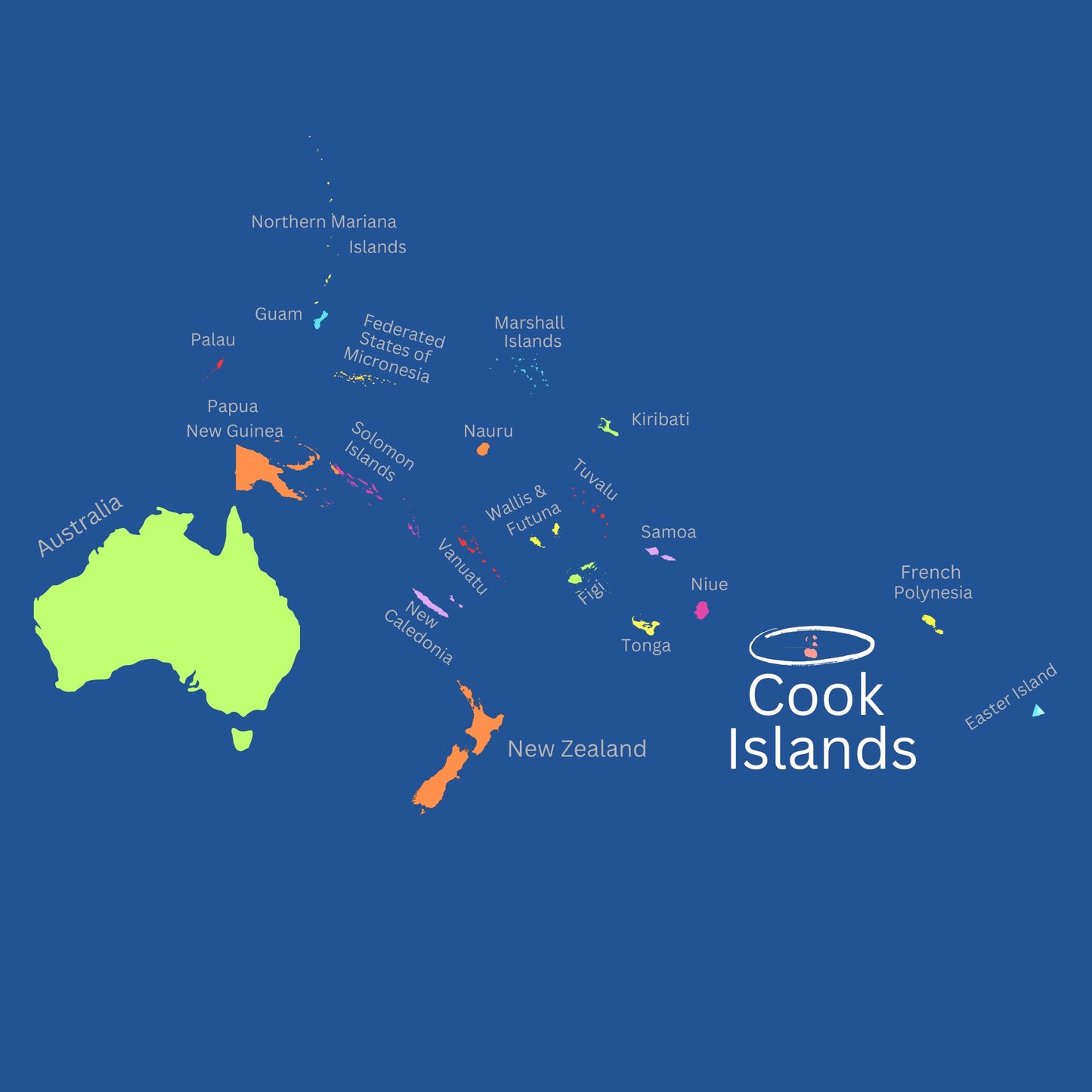 South Pacific/Oceana Geography Memory SONG, VIDEO, Maps & Worksheets