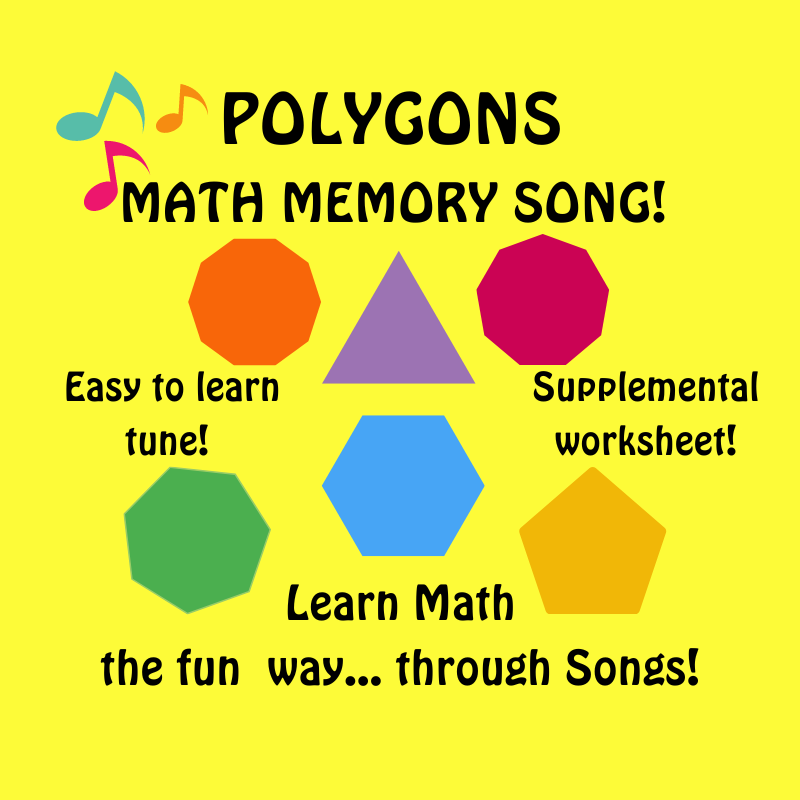 Polygons Math Memory SONG & Worksheet – JojosClassroom